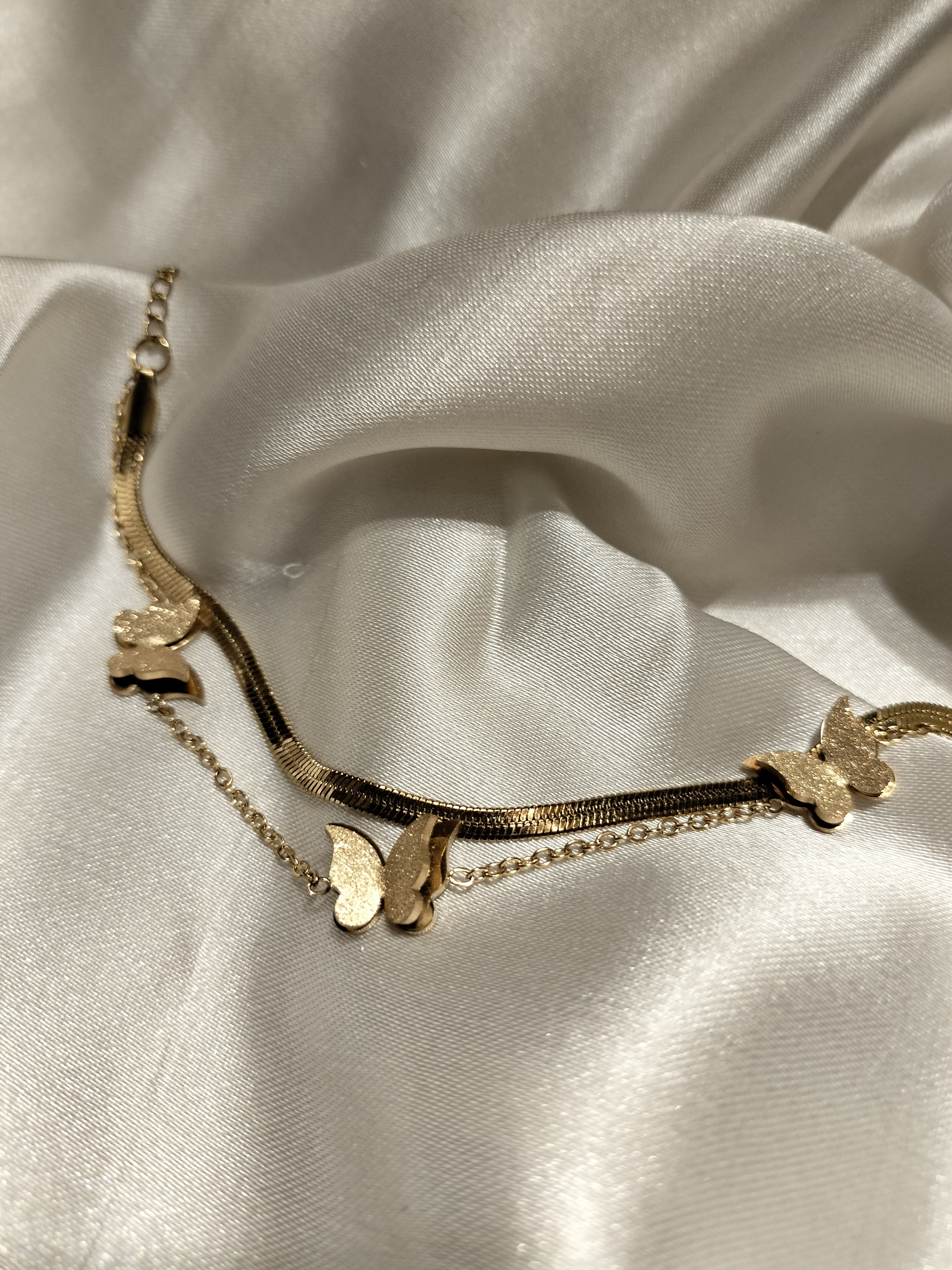 Butterfly chain bracelet