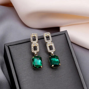 Green Emerald  squad Earring