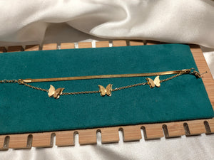 Butterfly chain bracelet