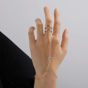 Triangle Ring Chain Bracelet