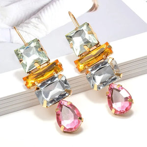 Pink Emerald Stone Earring