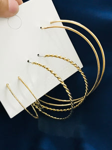 3 pair  Hoop Set-01