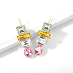 Load image into Gallery viewer, Pink Emerald Stone Earring
