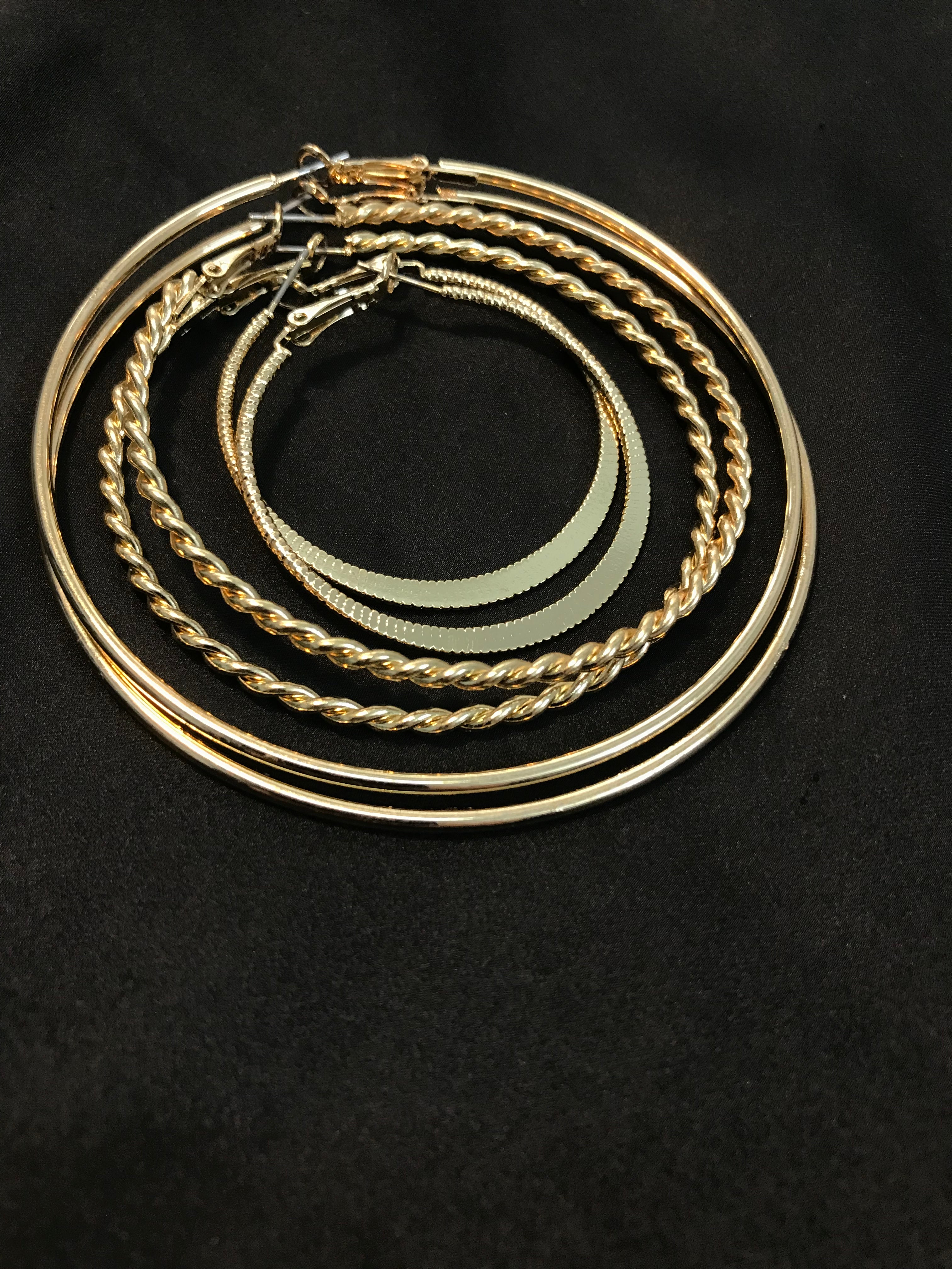 3 pair  Hoop Set-01