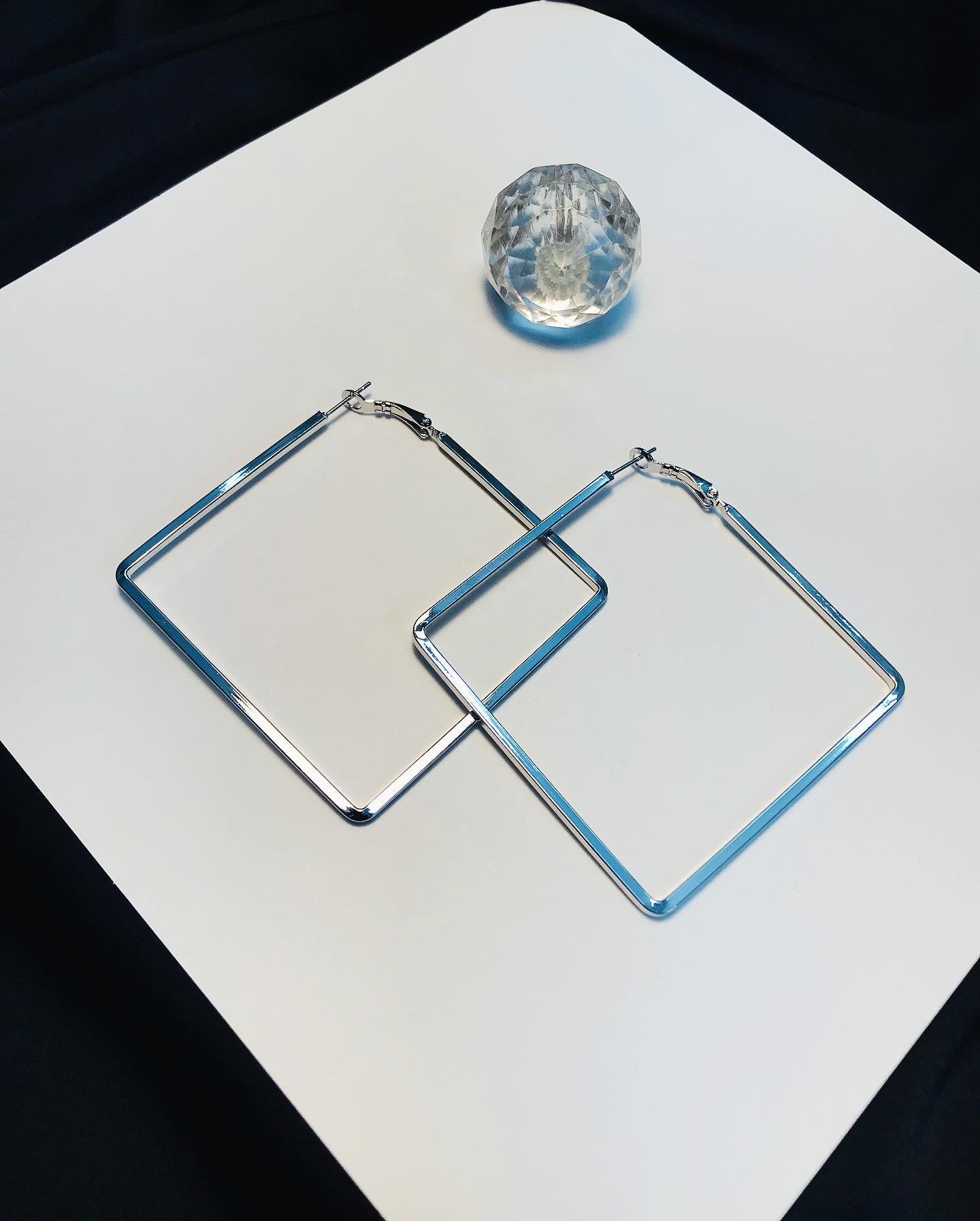 Square Hoop Silver