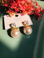 Load image into Gallery viewer, 925 sterling pearl stud
