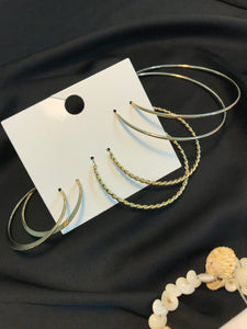 3 pair  Hoop Set-01