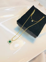 Load image into Gallery viewer, Layer Square green Pendant
