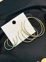 Load image into Gallery viewer, 3 pair hoop set-02
