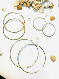 3 pair  Hoop Set-01