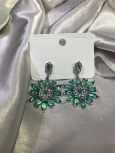 Minty floral Earring