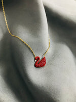 Load image into Gallery viewer, Swan Ss Pendant Red
