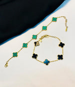 Load image into Gallery viewer, Clovar Green Titanium Chain Bracelet
