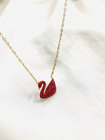 Load image into Gallery viewer, Swan Ss Pendant Red
