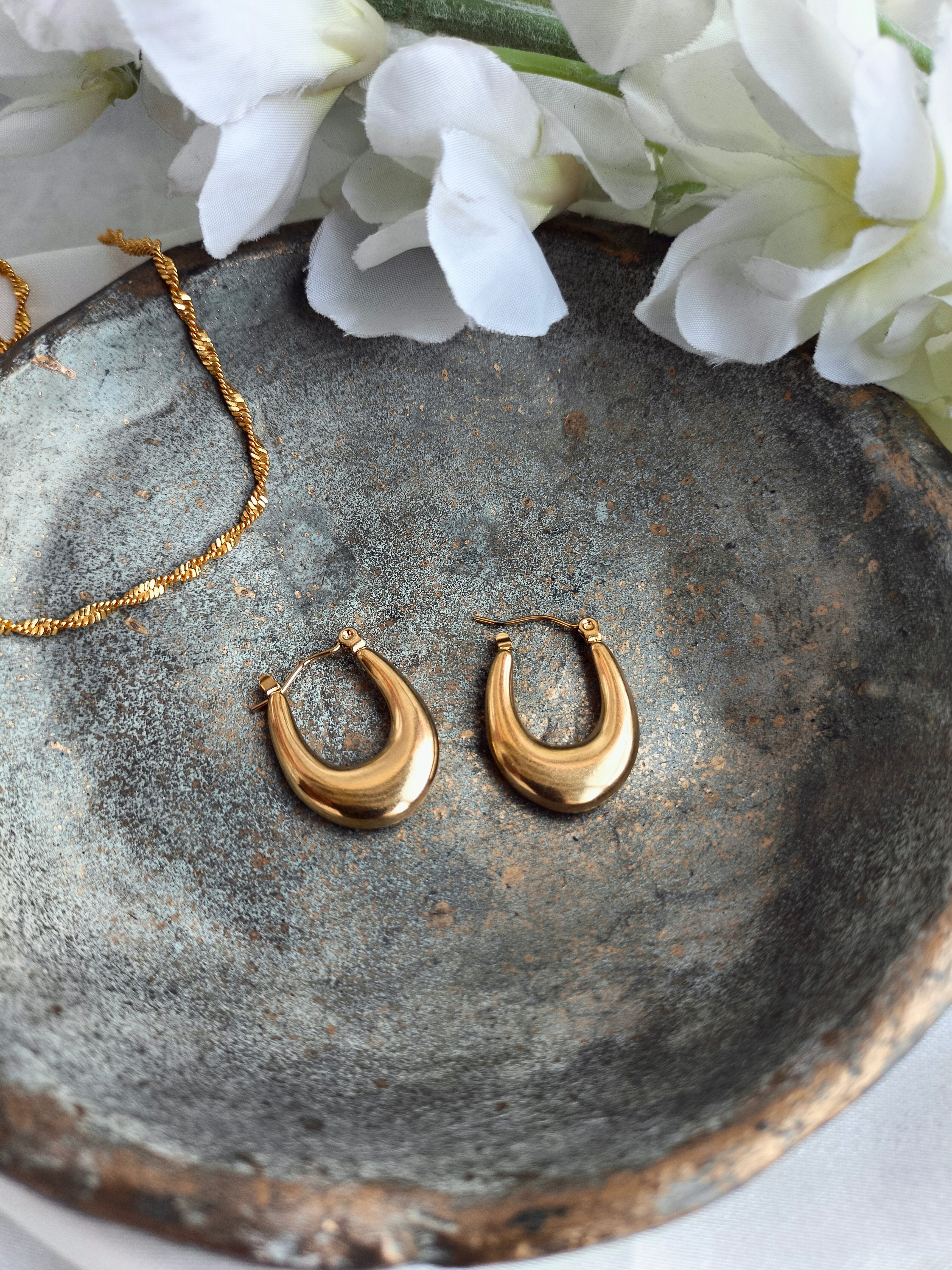 Boho Golden Metallic Hoop