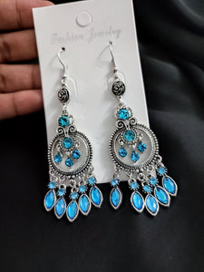 Feroza Stone Long Earrings