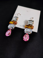 Load image into Gallery viewer, Pink Emerald Stone Earring
