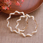 Load image into Gallery viewer, Pearl Twist hoop Earring
