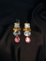 Load image into Gallery viewer, Pink Emerald Stone Earring
