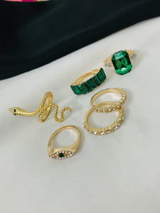 Green Stone Ring set (R-56)