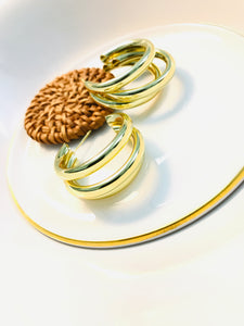 Retro Golden Tiny hoop