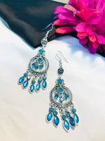 Load image into Gallery viewer, Feroza Stone Long Earrings
