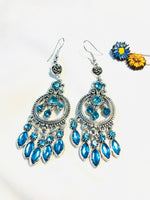 Load image into Gallery viewer, Feroza Stone Long Earrings
