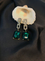 Load image into Gallery viewer, Green Emerald  squad Earring
