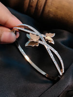 Load image into Gallery viewer, Butterfly Titanium RoseGold Bracelet
