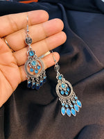 Load image into Gallery viewer, Feroza Stone Long Earrings
