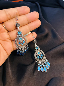 Feroza Stone Long Earrings