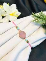 Load image into Gallery viewer, Uncut Pink Crystal Bracelet
