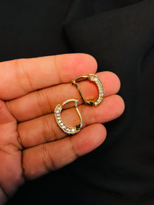 Rose Gold Tiny stone Hoop