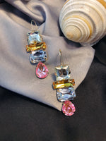 Load image into Gallery viewer, Pink Emerald Stone Earring
