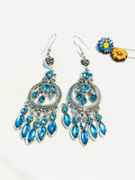 Load image into Gallery viewer, Feroza Stone Long Earrings
