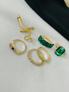 Green Stone Ring set (R-56)