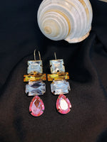 Load image into Gallery viewer, Pink Emerald Stone Earring
