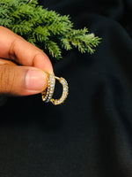 Load image into Gallery viewer, Rose Gold Tiny stone Hoop
