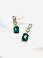 Load image into Gallery viewer, Green Emerald  squad Earring
