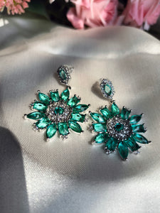 Minty floral Earring