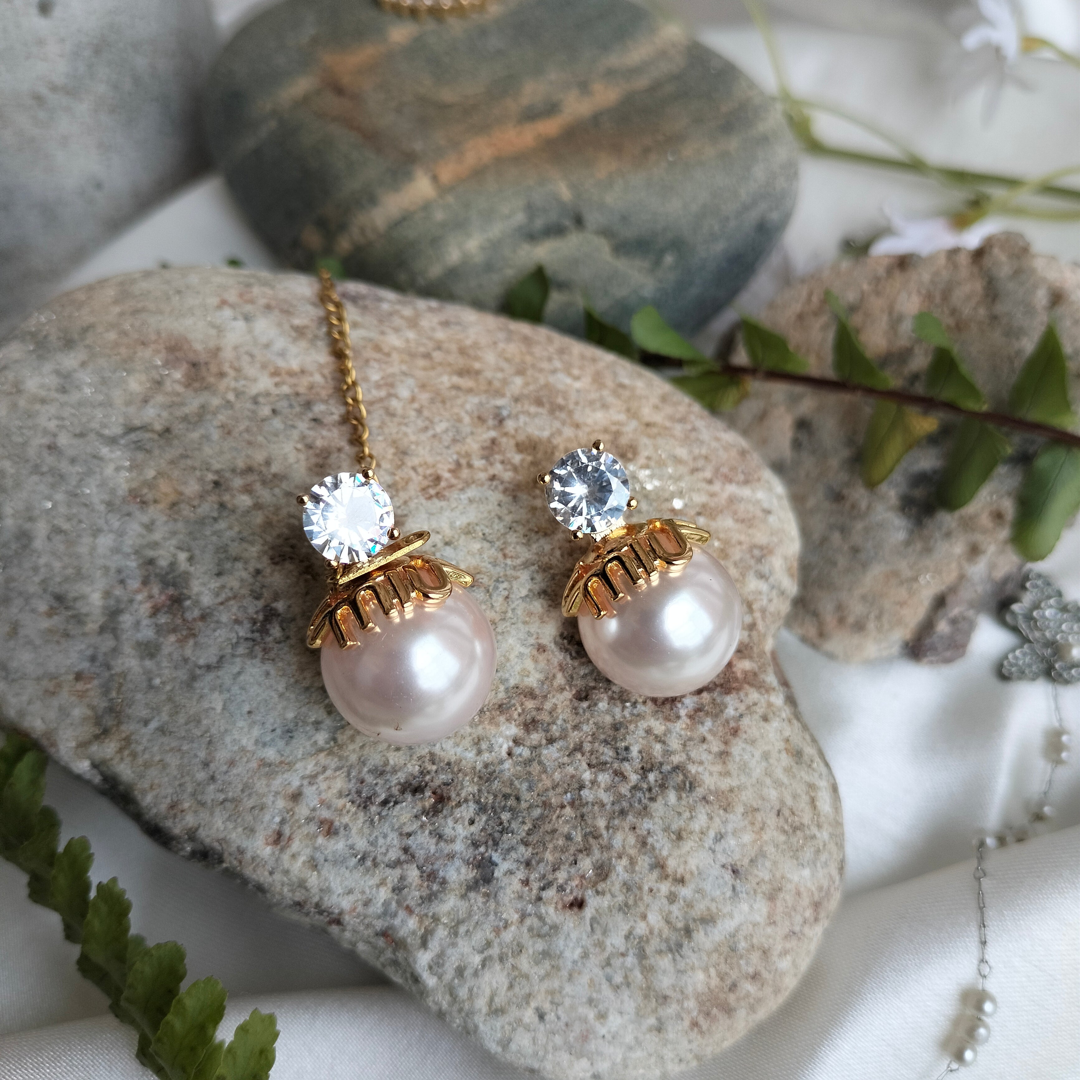 925 sterling pearl stud