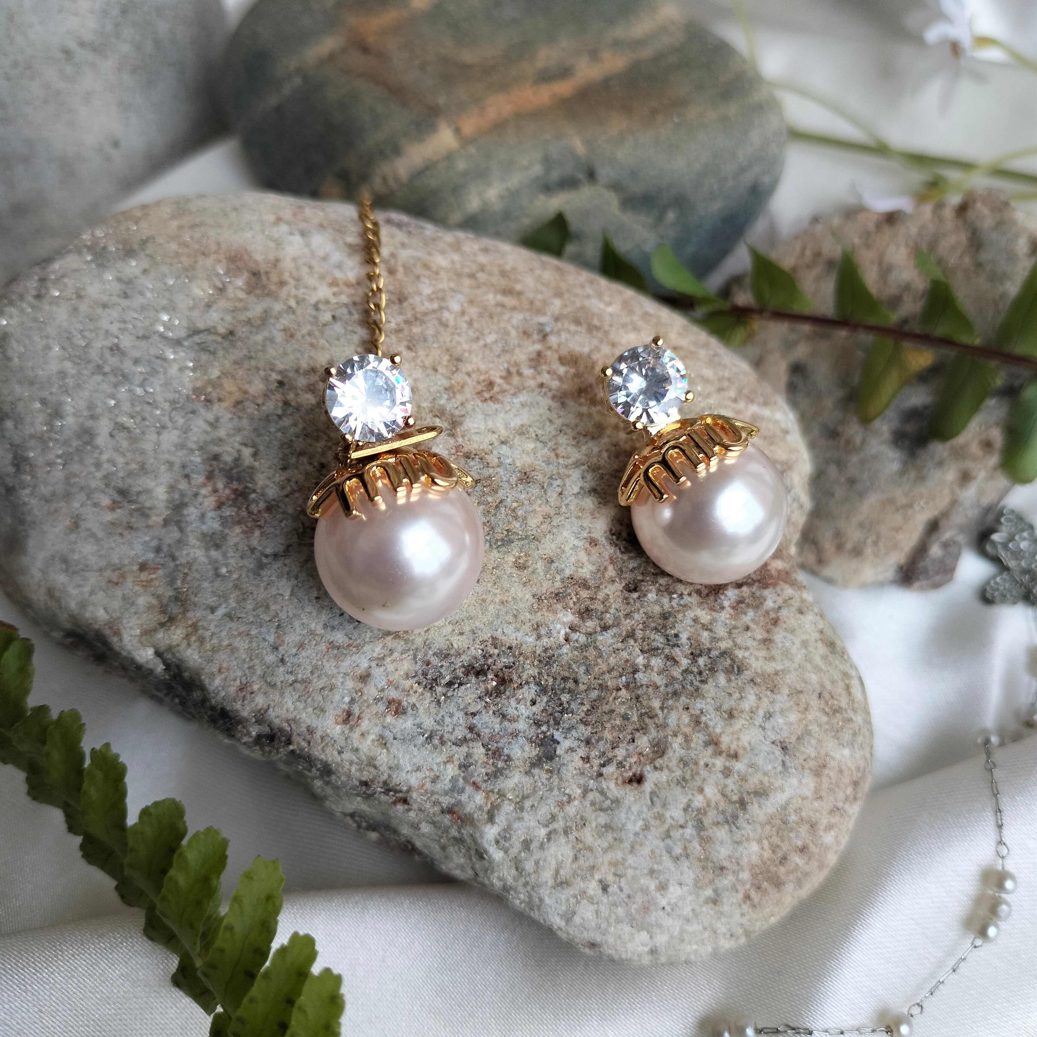 925 sterling pearl stud