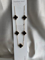 Load image into Gallery viewer, Clovar black long necklace
