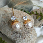 Load image into Gallery viewer, 925 sterling pearl stud
