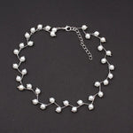 Load image into Gallery viewer, Pearl Charm Choker Silver

