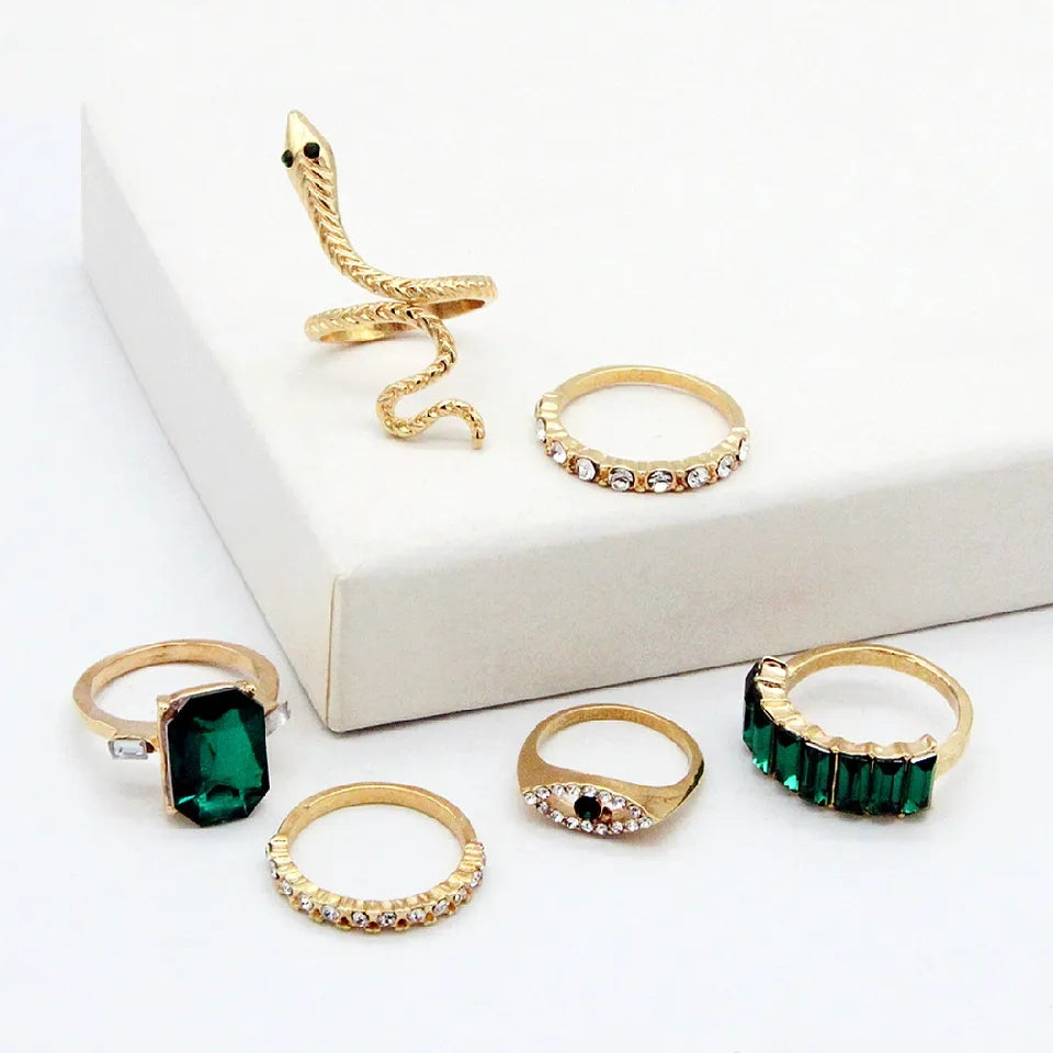 Green Stone Ring set (R-56)