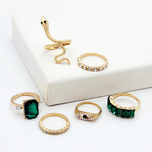 Green Stone Ring set (R-56)