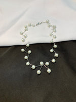 Load image into Gallery viewer, Pearl Charm Choker Silver
