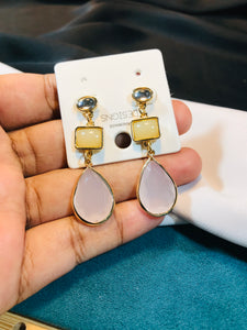 Kundon Stone Baby Pink Earring