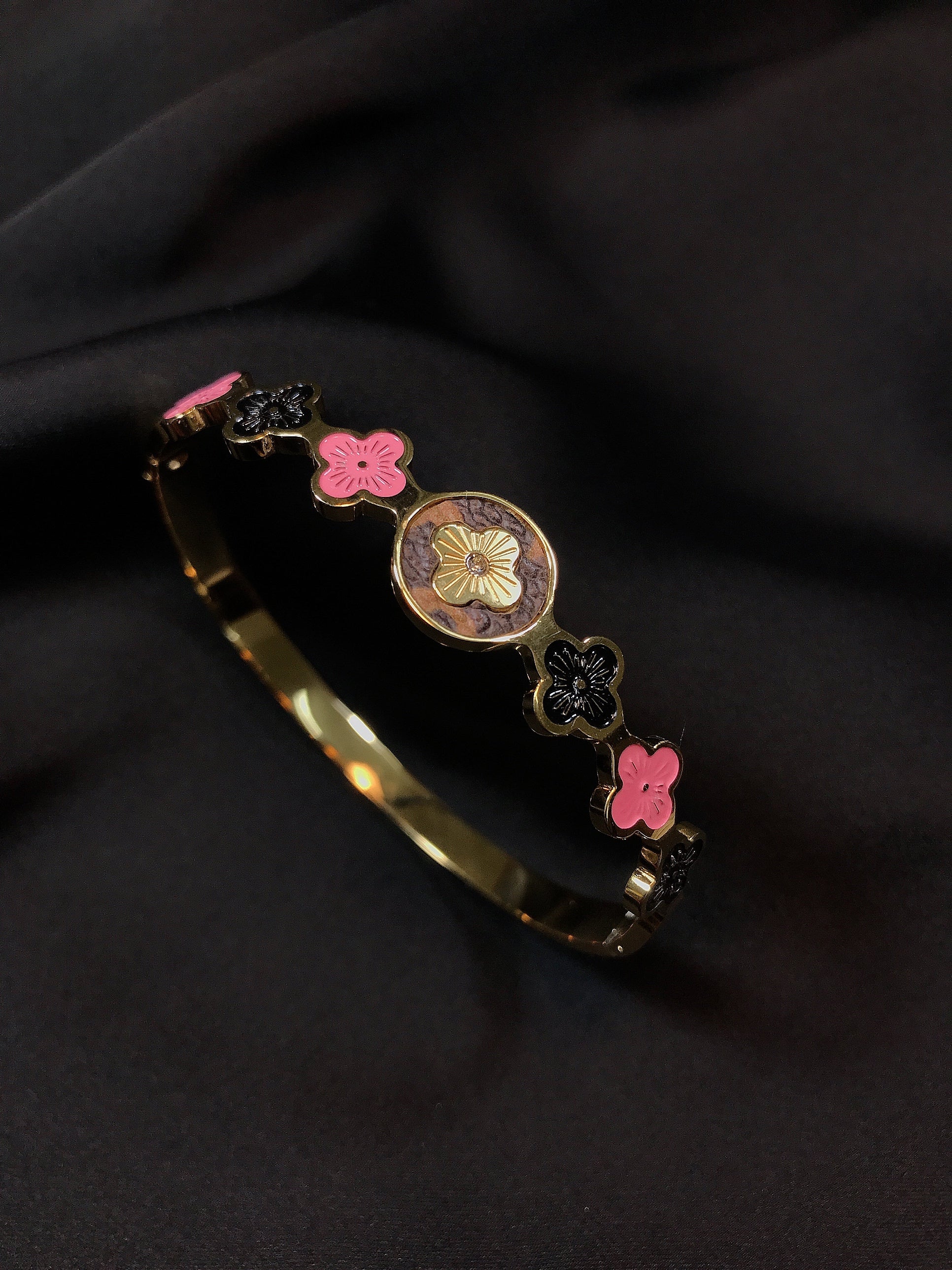 Black Pink Titanium Luise Bracelet